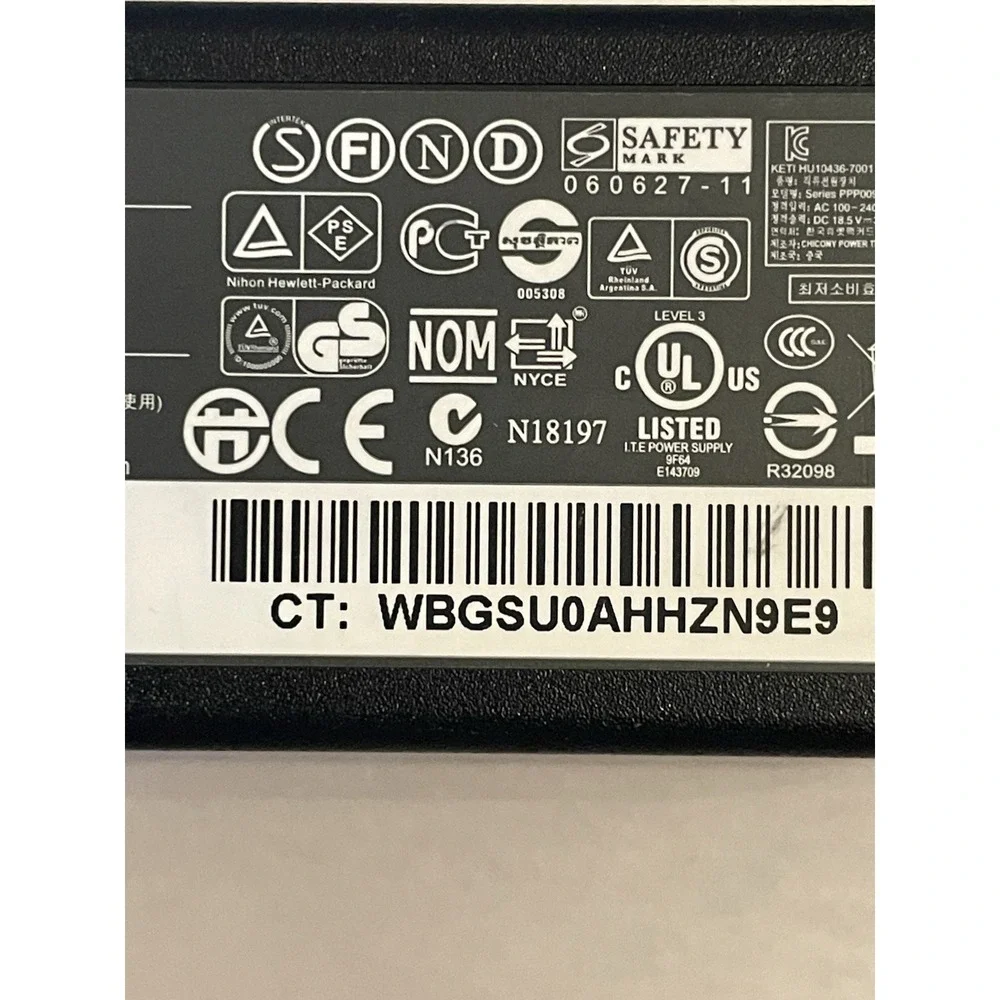 Genuine hp AC Power Adapter Charger PPP009H 609939-001 18.5V @ 3.5A